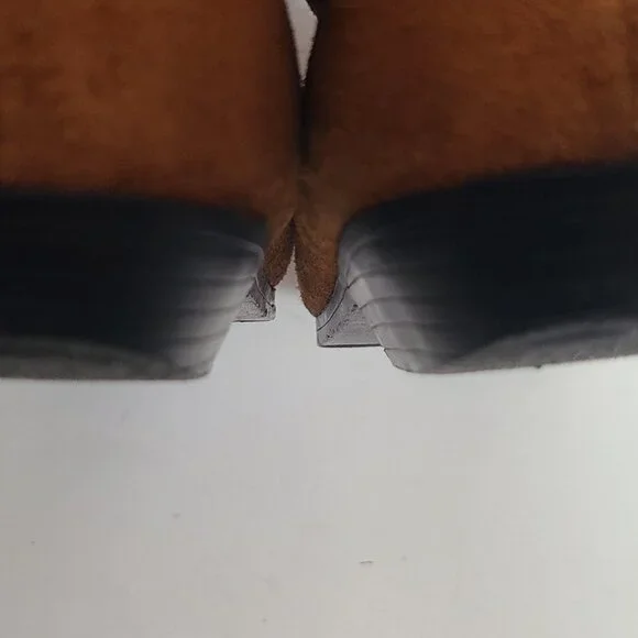 Vtg 80s 90s Impo Brown Ankle Slouch Boots 8 Boho Retro Robin Hood - Picture 12 of 16